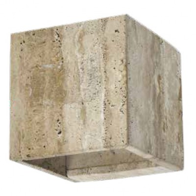 Απλίκα Τοίχου Έμμεσου Φωτισμού με 1 ντουί G9 από Μάρμαρο Τραβερτίνη 43064